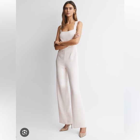 GOOD AMERICAN $298 TAILORED JUMPSUIT IN IVORY - Picture 1 of 3
